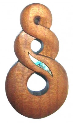 M09031 - Fridge Magnet Carved Pikorua - Twist